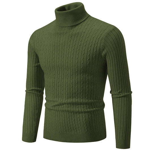 Herren stilvoller Rollkragenpullover aus feinem Strick R&B