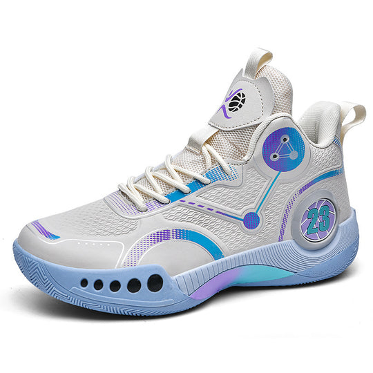 Damen Sportliche Basketball-Schuhe mit atmungsaktiver Mesh-Oberfläche und stabiler Dämpfung R&B