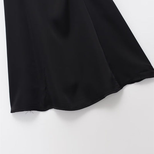 Damen Spaghettiträgerkleid mit elegantem Volant und raffiniertem Schnitt R&B