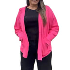Damen Oversized Blazer mit Patch-Taschen und modischem Schnitt R&B