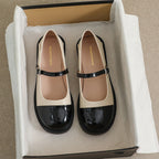 Damen Mary-Jane Schuhe mit glänzendem Lack und verstellbarem Riemen