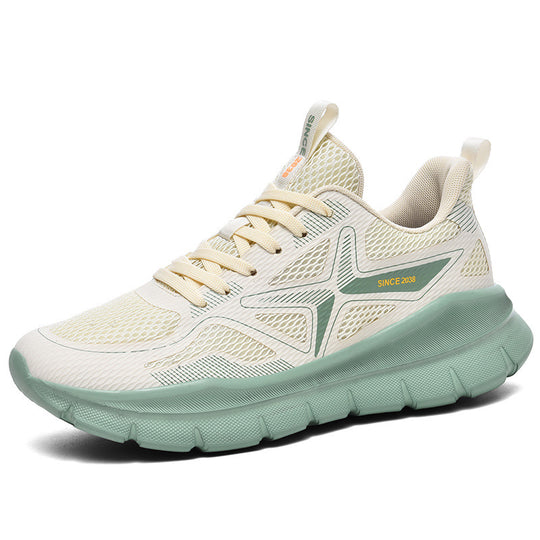 Damen Sportliche Laufschuhe mit atmungsaktiver Oberflächenstruktur und dämpfender Sohle R&B