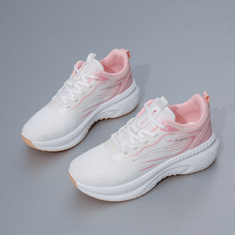 Damen Atmungsaktive Freizeitsneaker mit stoßdämpfender Sohle und elastischer Schnürung R&B