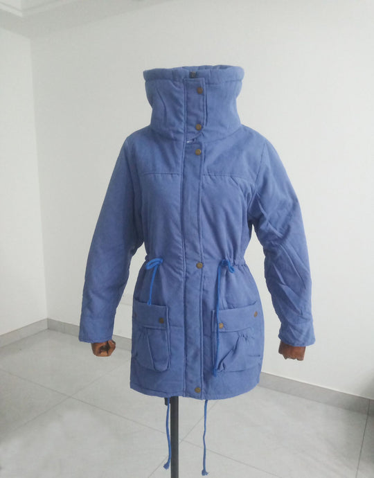 Damen lässige Steppjacke mit kuscheligem Innenfutter und verstellbarem Taillenzug R&B
