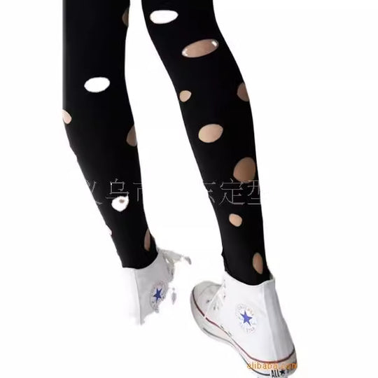 Damen High-Style Leggings mit dynamischen Cut-Outs R&B