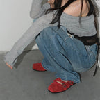 Damen Mokassins mit verstellbarem Riemen und eleganter Schnallenverzierung