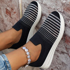 Damen Slip-On Sneakers mit flexiblem Obermaterial und rutschfester Sohle R&B