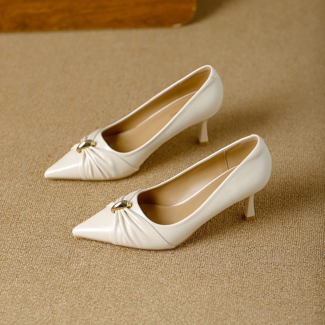 Damen elegante spitze Pumps mit raffinierter Schleifenapplikation R&B