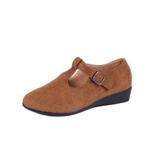 Damen Wedge-Pantoletten mit modischem Schnallen-Design R&B
