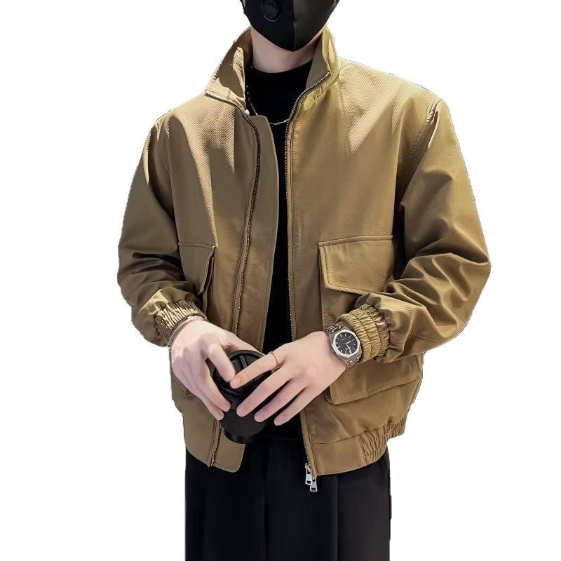 Herren modische Übergangsjacke mit praktischen Taschen und elastischen Bündchen