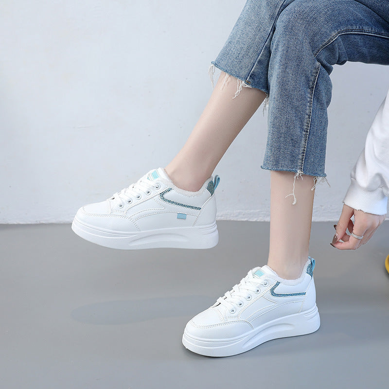 Damen warme High-Top Sneaker mit kuscheligem Innenfutter und rutschfester Sohle R&B