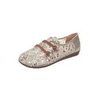 Damen Bequeme Slipper mit schimmerndem Paillettenmuster R&B