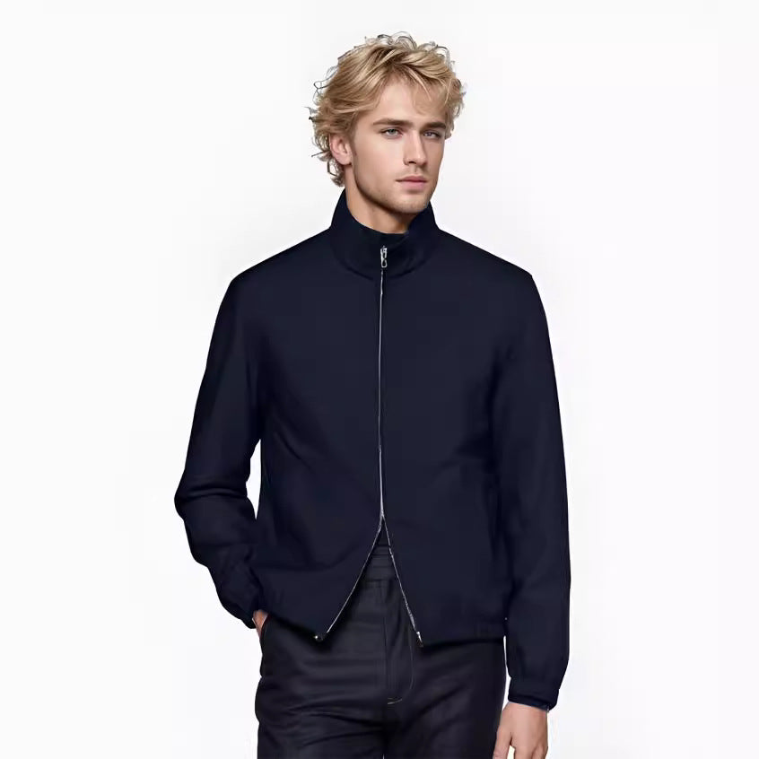 Herren elegante und funktionale Übergangsjacke mit hohem Kragen R&B