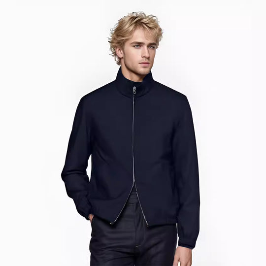 Herren elegante und funktionale Übergangsjacke mit hohem Kragen R&B