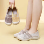 Damen Atmungsaktive und komfortable Slip-On Schuhe mit elastischem Einsatz R&B