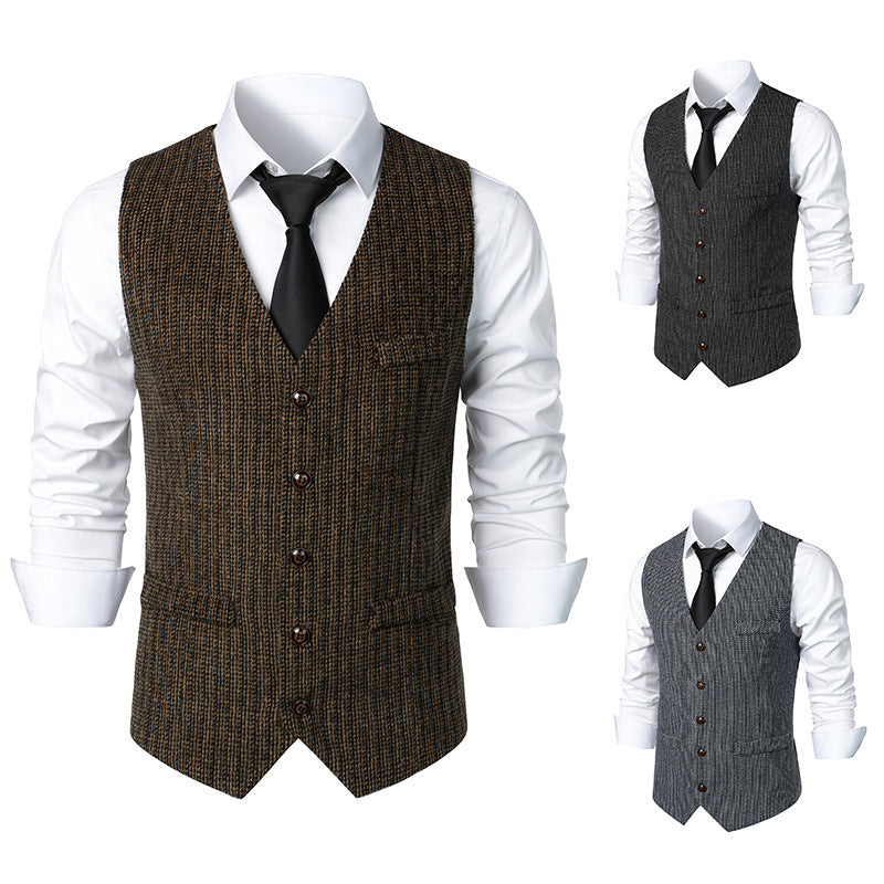 Herren elegante Steppweste mit modernem Schnitt und feinen Details
