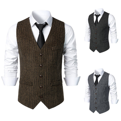Herren elegante Steppweste mit modernem Schnitt und feinen Details R&B