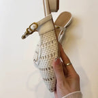Damen Elegante und atmungsaktive Pantoletten mit modischem Riemchen-Design R&B