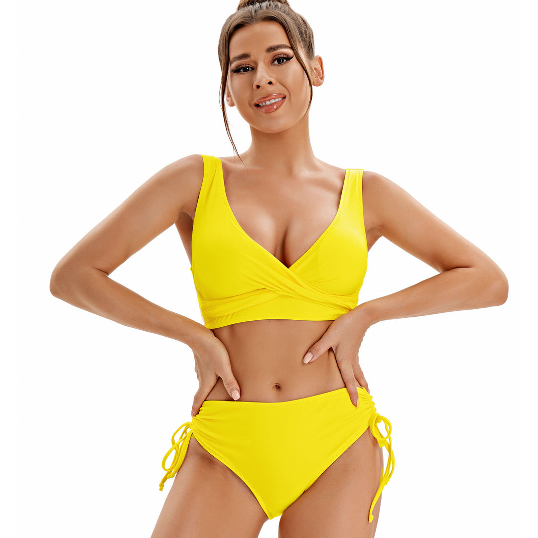 Damen Modischer Wickelbikini mit verstellbaren Trägern R&B