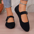 Damen Ballerinas mit praktischem Riemenverschluss und trendigem Leo-Muster R&B