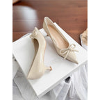 Damen spitze Ballerinas mit elegantem Schleifendetail R&B