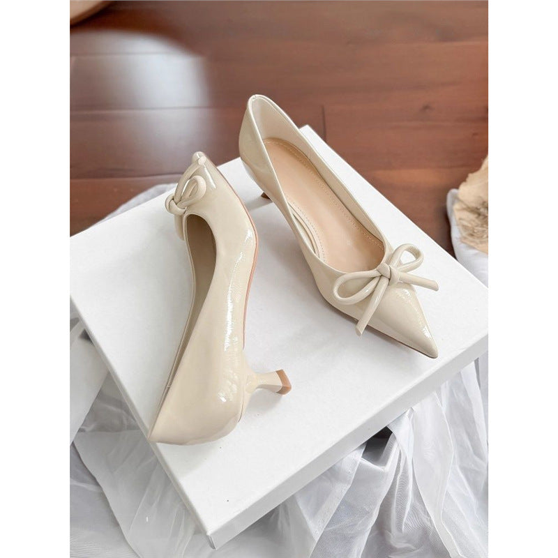 Damen spitze Ballerinas mit elegantem Schleifendetail R&B