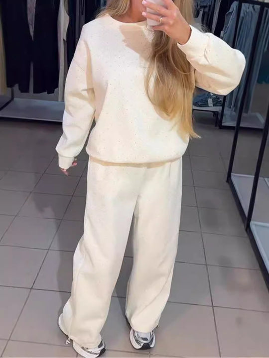 Damen Lässiger Freizeitanzug mit modernem Punktedesign R&B