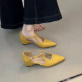 Damen elegante spitze Mary Jane Schuhe mit Riemen R&B