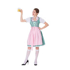 Damen Trachtenkleid mit traditionellen Karomuster und eleganten Rüschen R&B