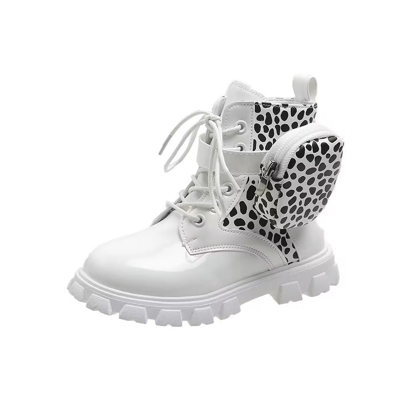 Damen modische und funktionale Stiefeletten mit seitlicher Tasche R&B