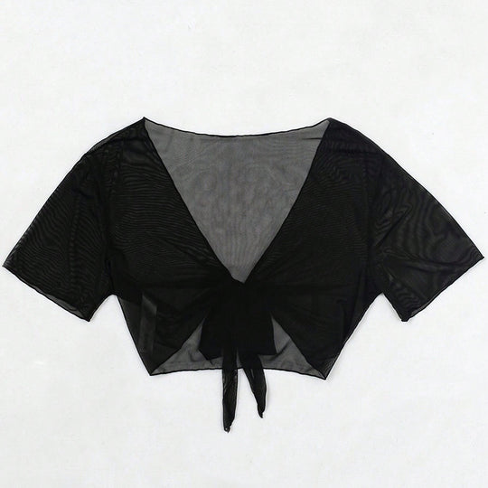 Damen Kurzes Transparentes Oberteil R&B