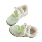 Damen Bequeme Sneaker mit kuscheligem Innenfutter und modischen Schnürdetails