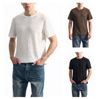 Herren T-Shirt mit strukturiertem Muster und lässiger Passform