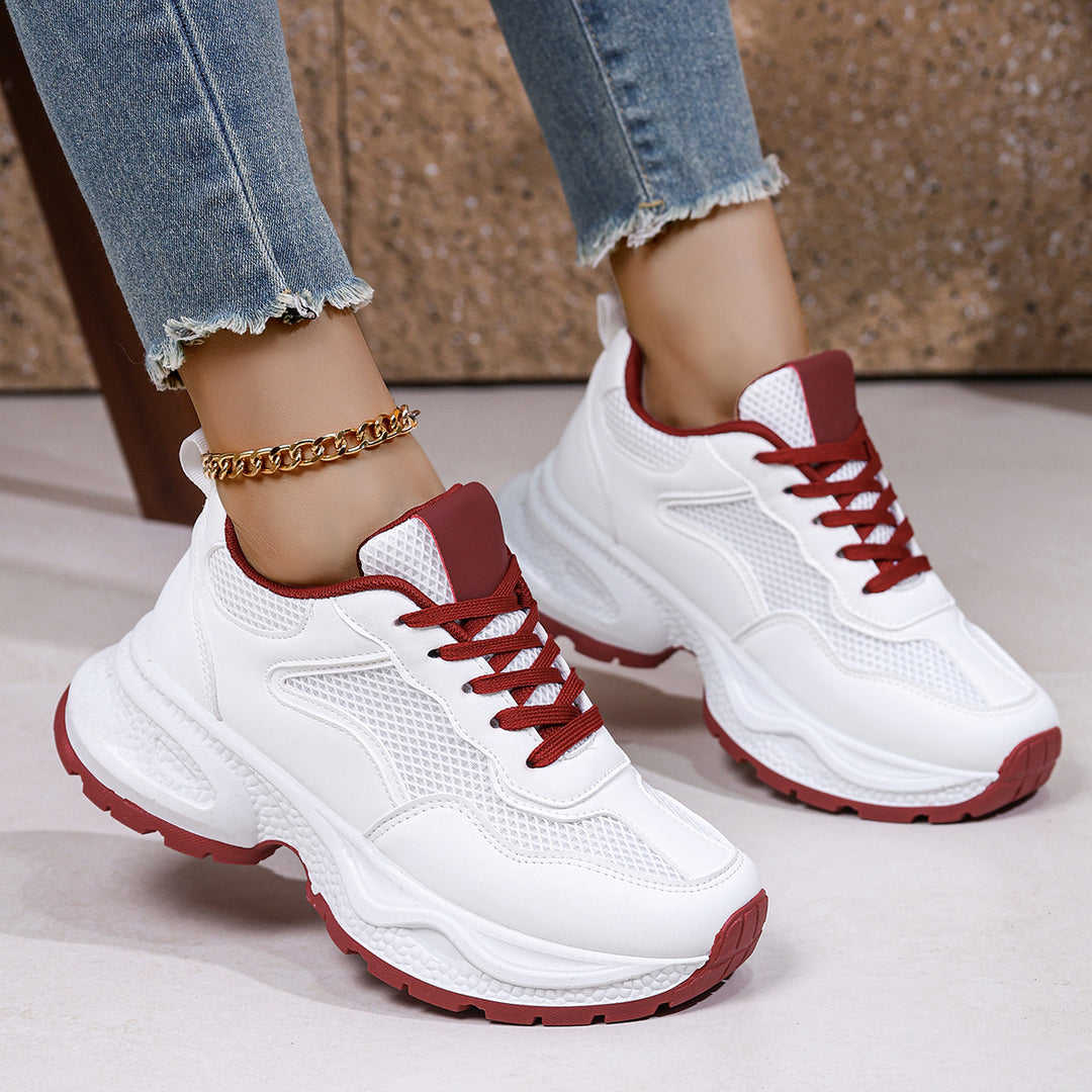 Damen Sneakers im sportlich-modernen Design mit atmungsaktiven Mesh-Einsätzen und komfortabler Dämpfung R&B
