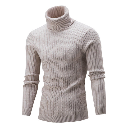 Herren rollkragen Pullover mit Zopfmuster R&B