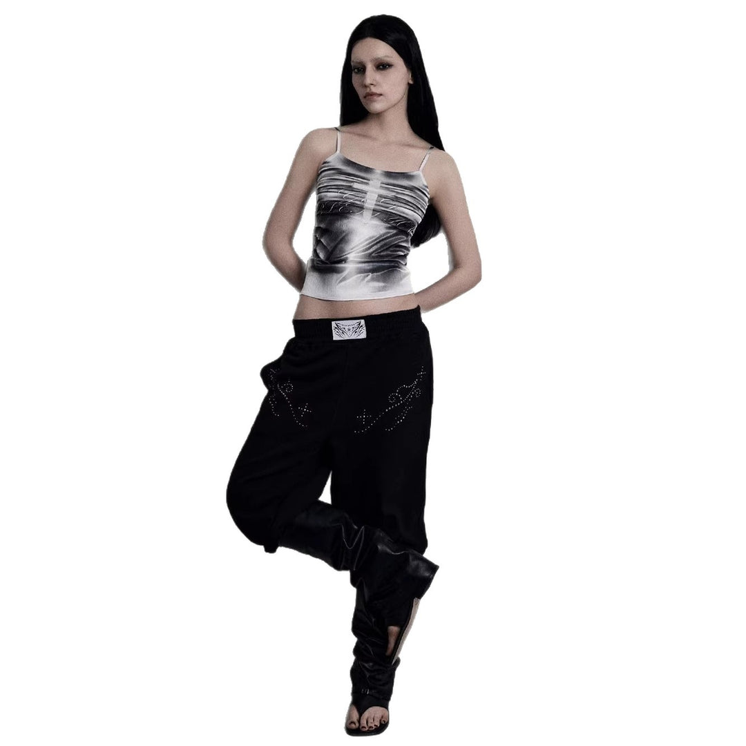Damen lässiges Tanktop mit kreativem Grafikdesign R&B