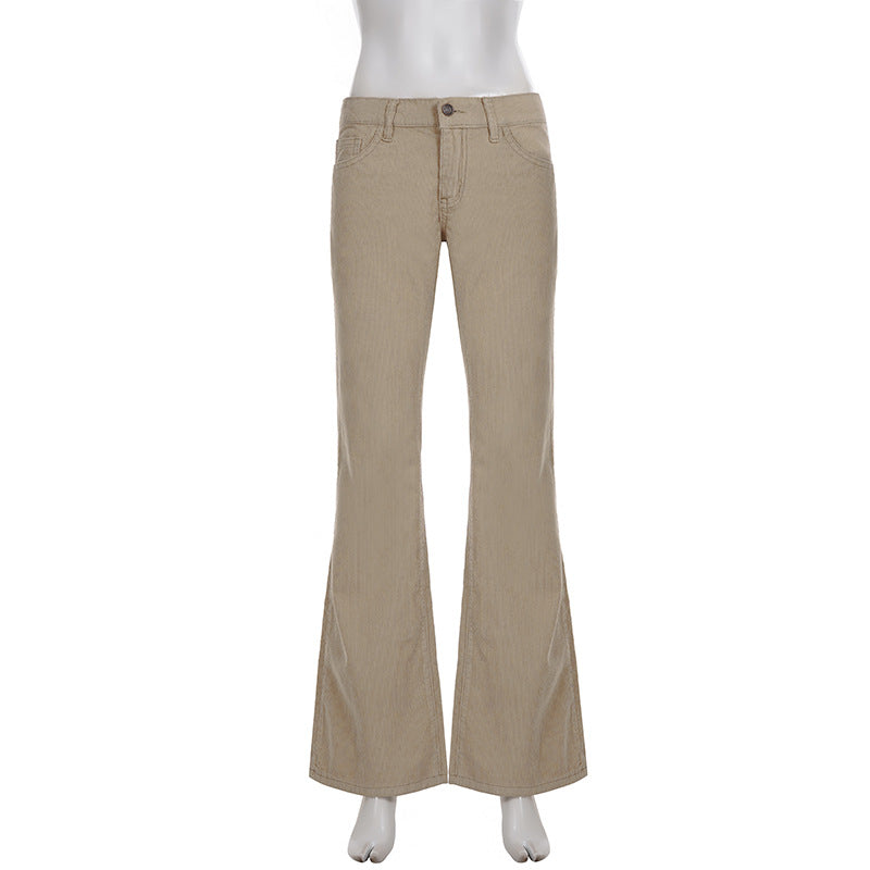 Damen Flared Jeans mit klassischem High-Waist-Schnitt und modischen Details R&B
