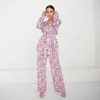 Damen modisches Blazer-Set mit floralen Akzenten R&B