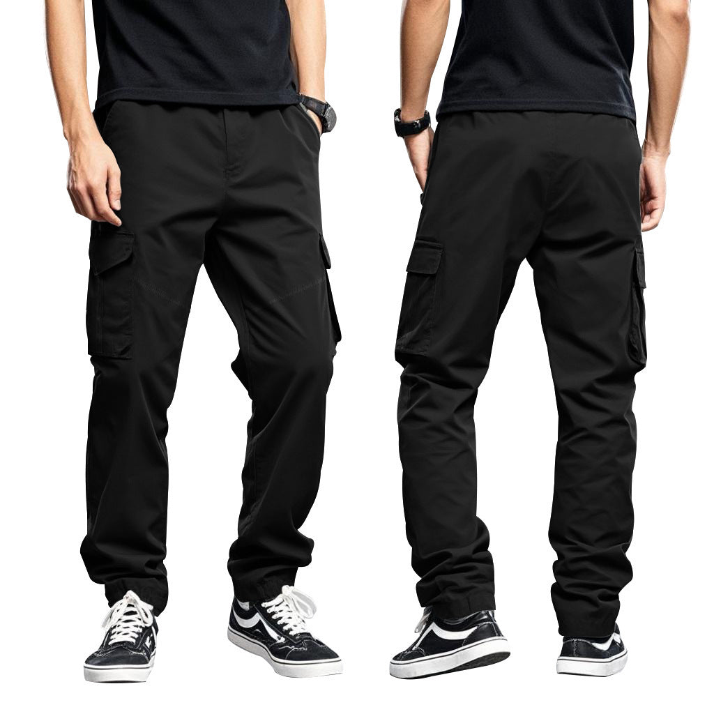 Herren Cargo-Hose mit vielseitigen Taschen und elastischem Bund R&B