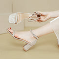 Damen modische Sandalen mit komfortablem Blockabsatz und elegantem Riemen