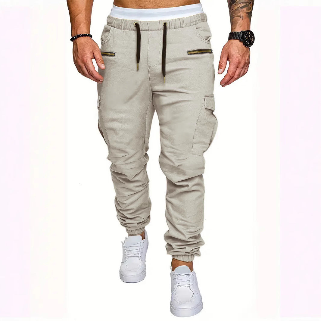 Herren Cargo-Jogginghose mit elastischem Bund und praktischen Reißverschlusstaschen R&B
