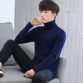Herren Eleganter Rollkragenpullover mit Rippmuster