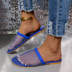 Damen Komfortable Slipper mit funkelndem Netzdesign und anatomischer Fußbettung R&B