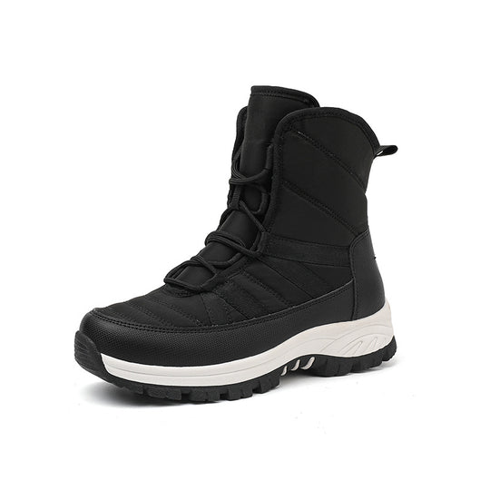 Damen gefütterte Winterstiefel mit rutschfester Sohle und elastischem Schnellschnürsystem R&B