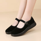 Damen Halbschuhe mit verstellbarem Riemen und weichem Fußbett R&B