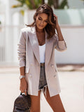 Damen modischer Blazer mit doppelter Knopfleiste und raffiniertem Schnitt R&B