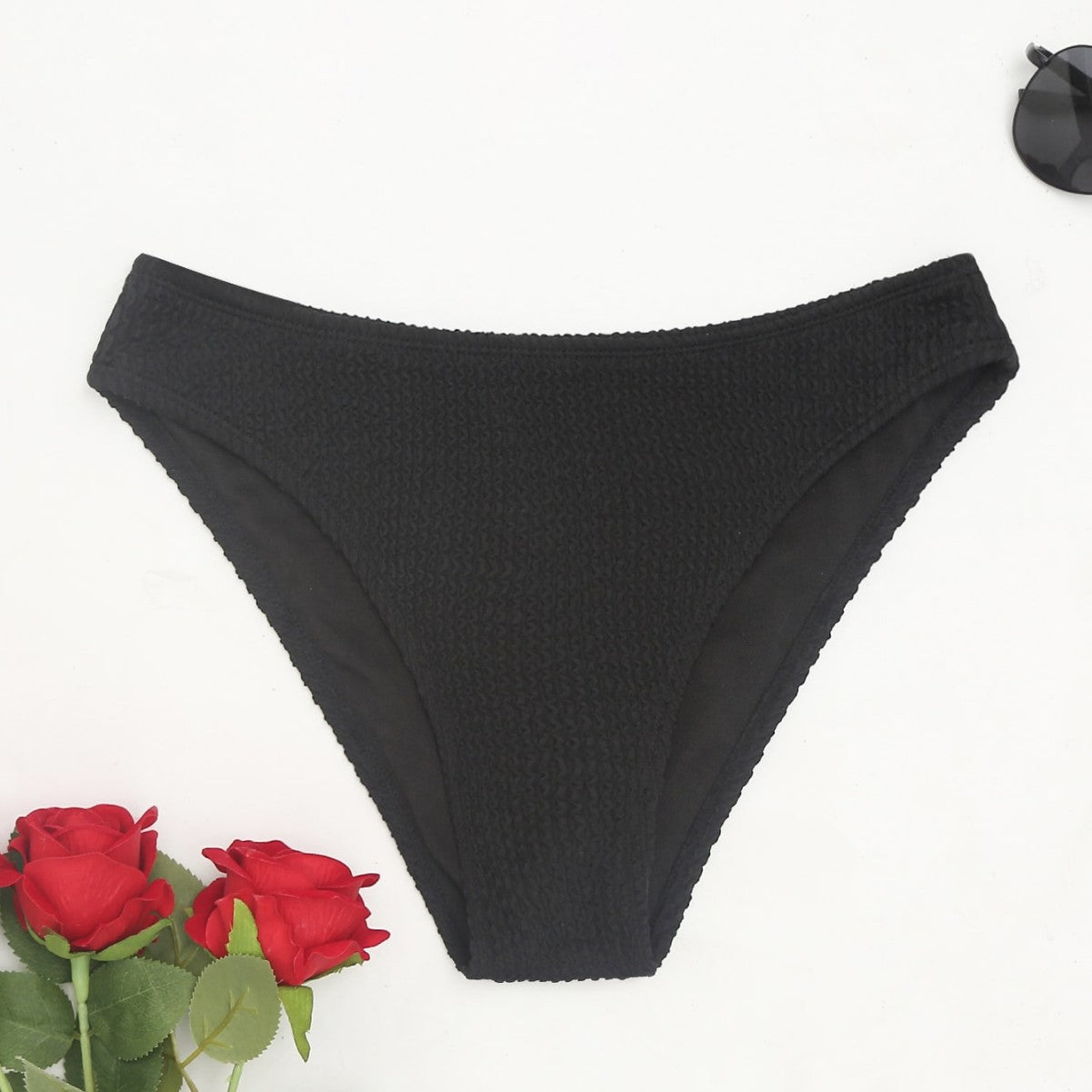 Damen Hochgeschnittener Bikini mit strukturiertem Design R&B