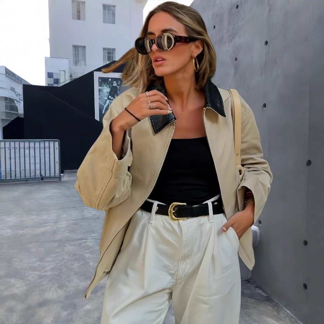 Damen Modische Übergangsjacke mit lässigem Schnitt und eleganten Details R&B