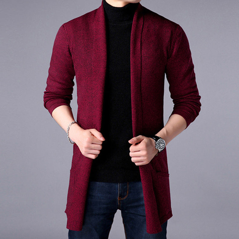 Herren Strickjacke mit offenem Schnitt und praktischem Taschen R&B
