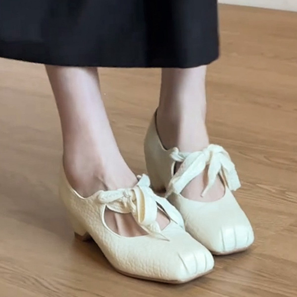 Damen Ballerinas im eleganten Schlangenlederlook mit dekorativem Schleifenakzent R&B